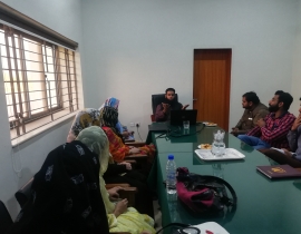 Orientation session with new Research Assistants